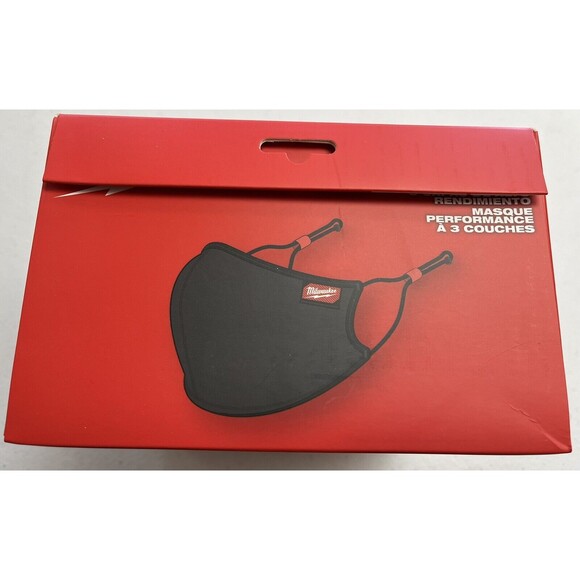 Milwaukee 48-73-4239 -Black Reusable Performance Face Mask 10 Pack Large/X-Large - Picture 5 of 5